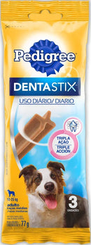 Petisco Pedigree Dentastix Cães Adultos Raças Médias 77g
