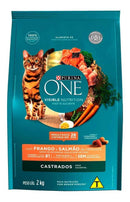 Ração Purina One Gatos Adultos Castrados Frango e Salmão 2kg